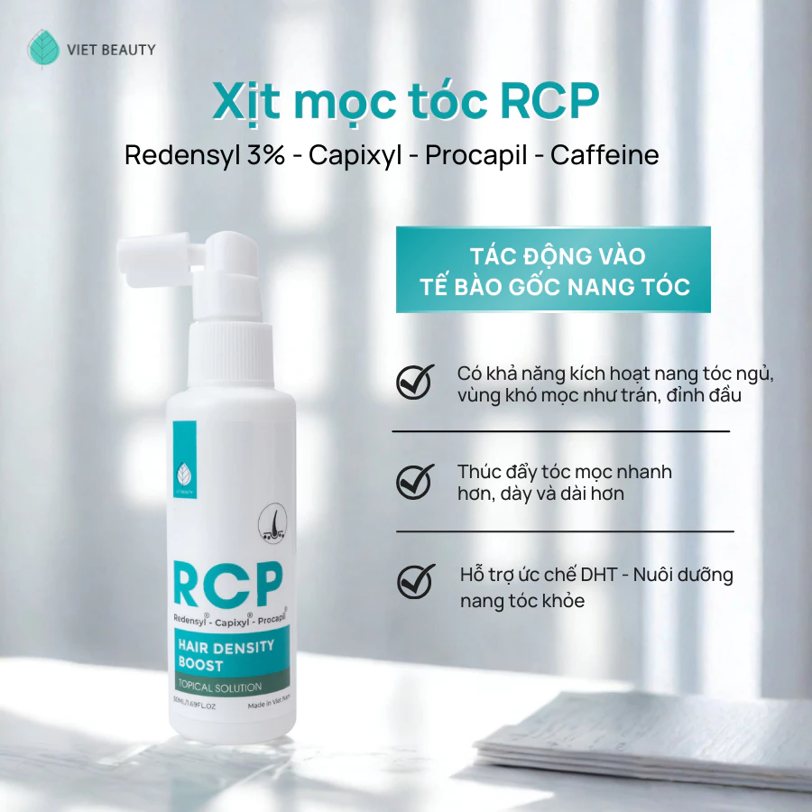 Combo serum dưỡng nang tóc Bioplacental & xịt mọc tóc RCP Việt Beauty GIÁ SIÊU TỐT